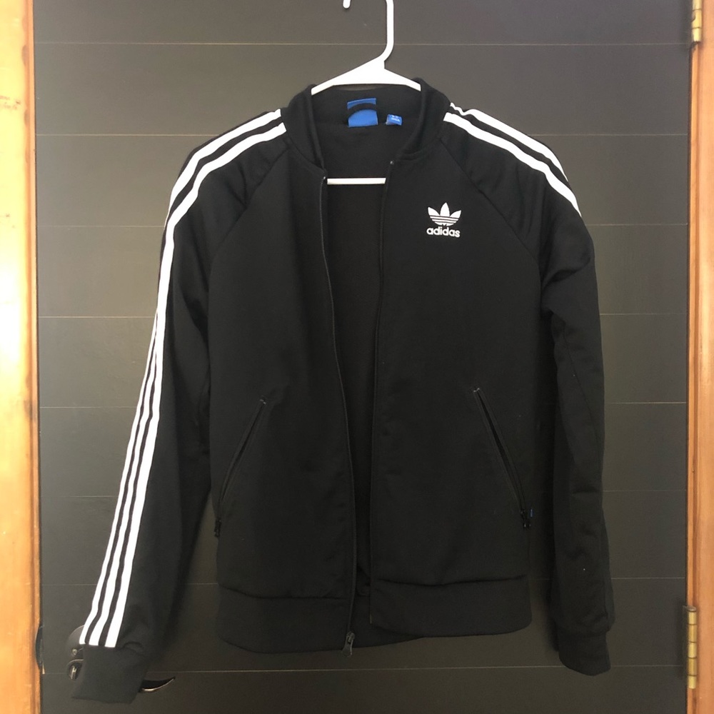[adidas] black training jacket.